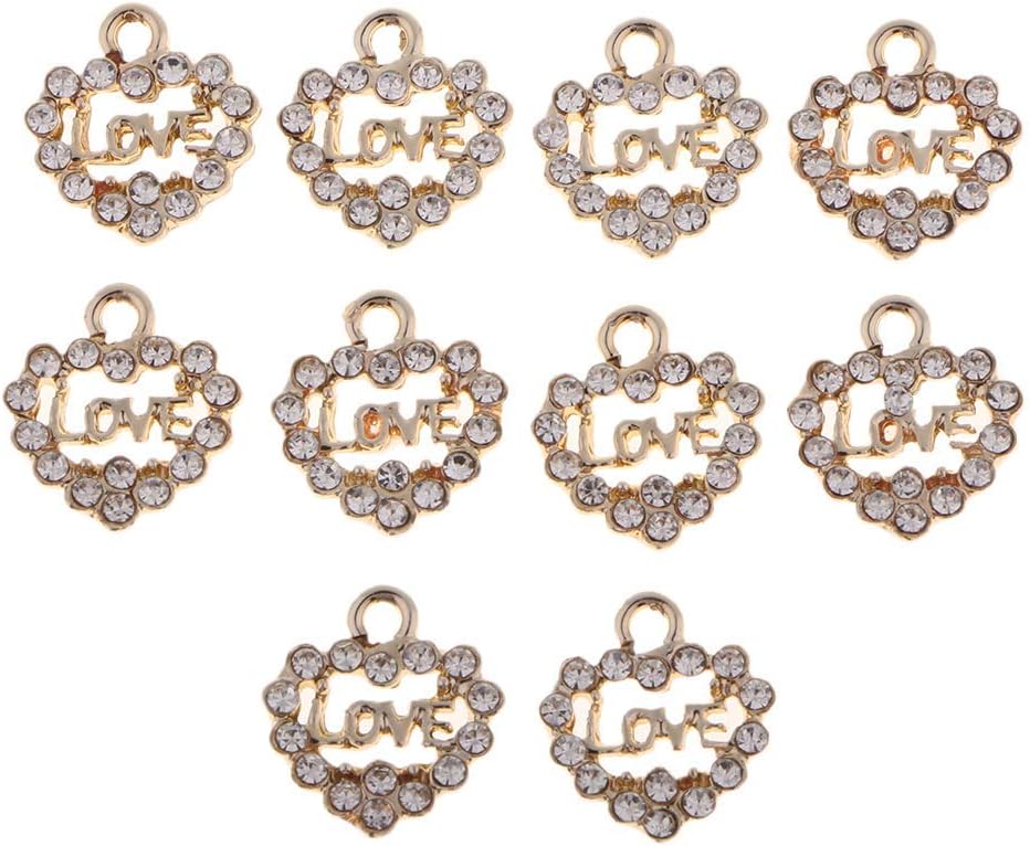 Jewelry 10ピース愛チャームペンダントジュエリー用