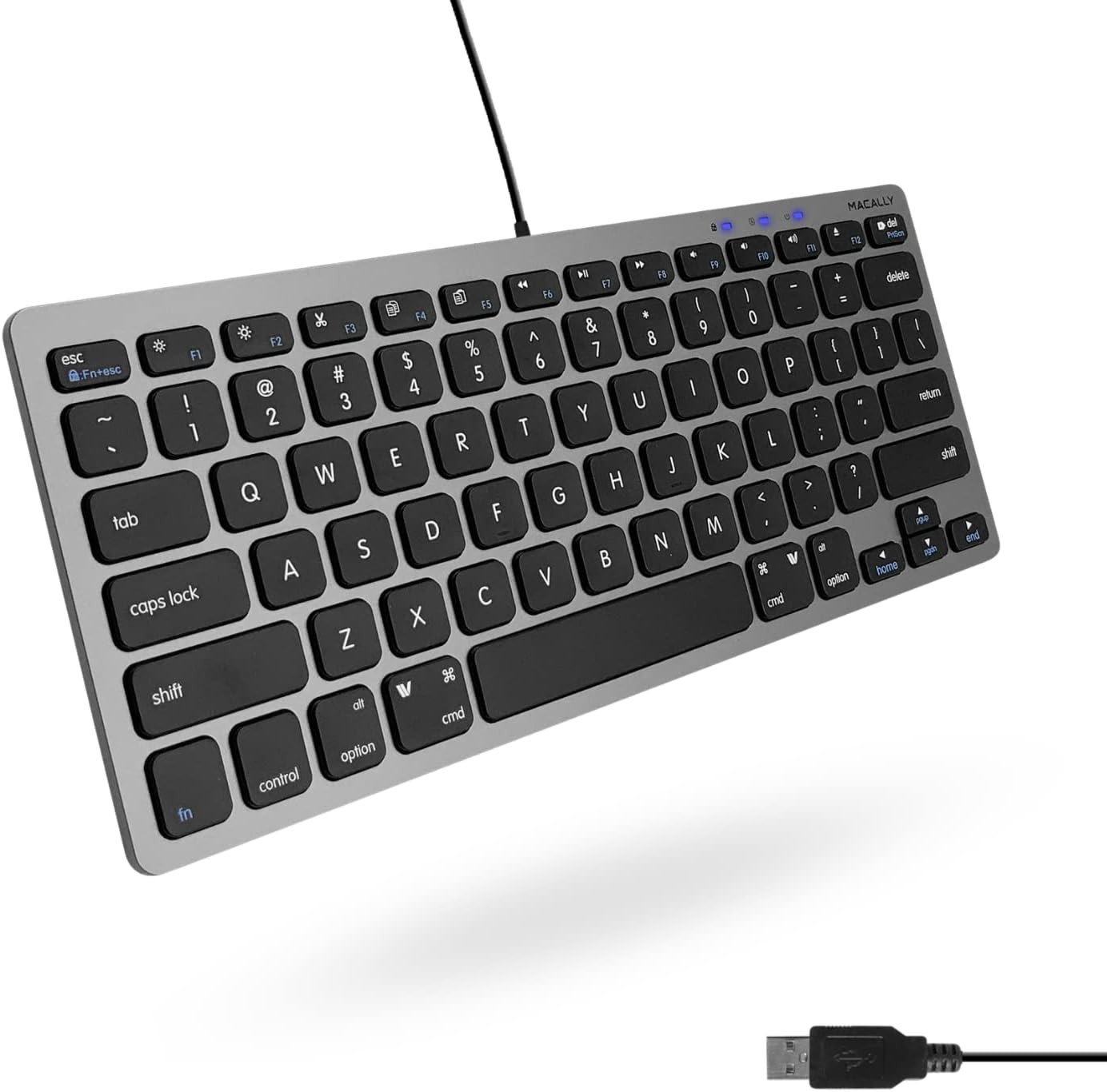 Macally mac キーボード 有線 コンパクト サイズ