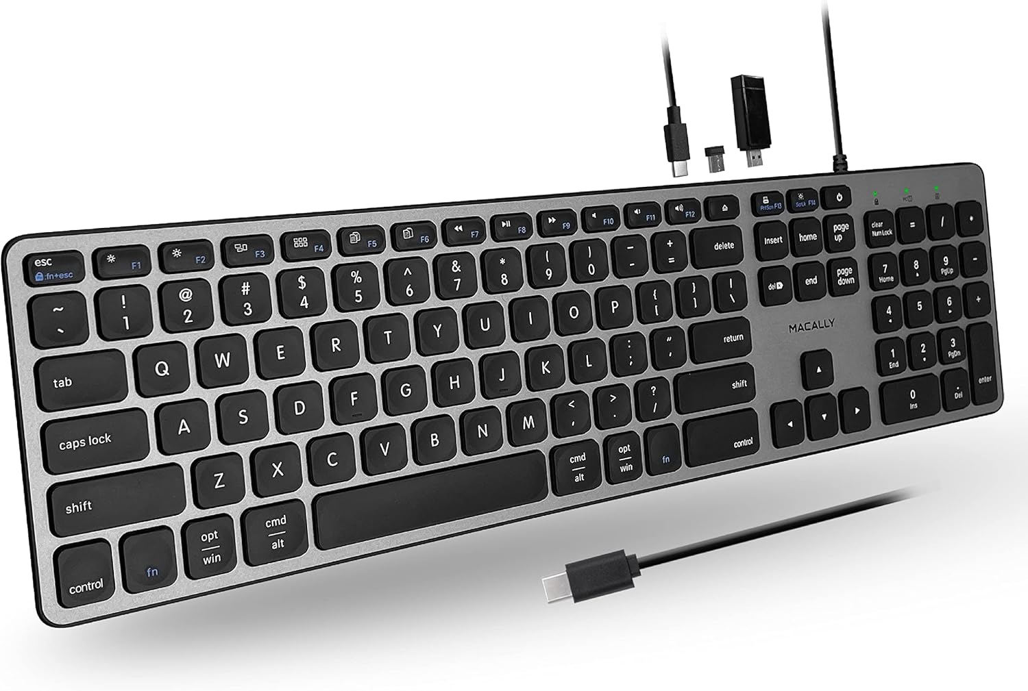 Macally プレミアム有線USB Cキーボード