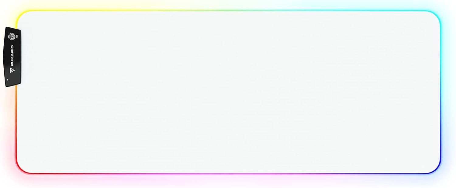Rukario ホワイト RGB ゲーム用マウスパッド