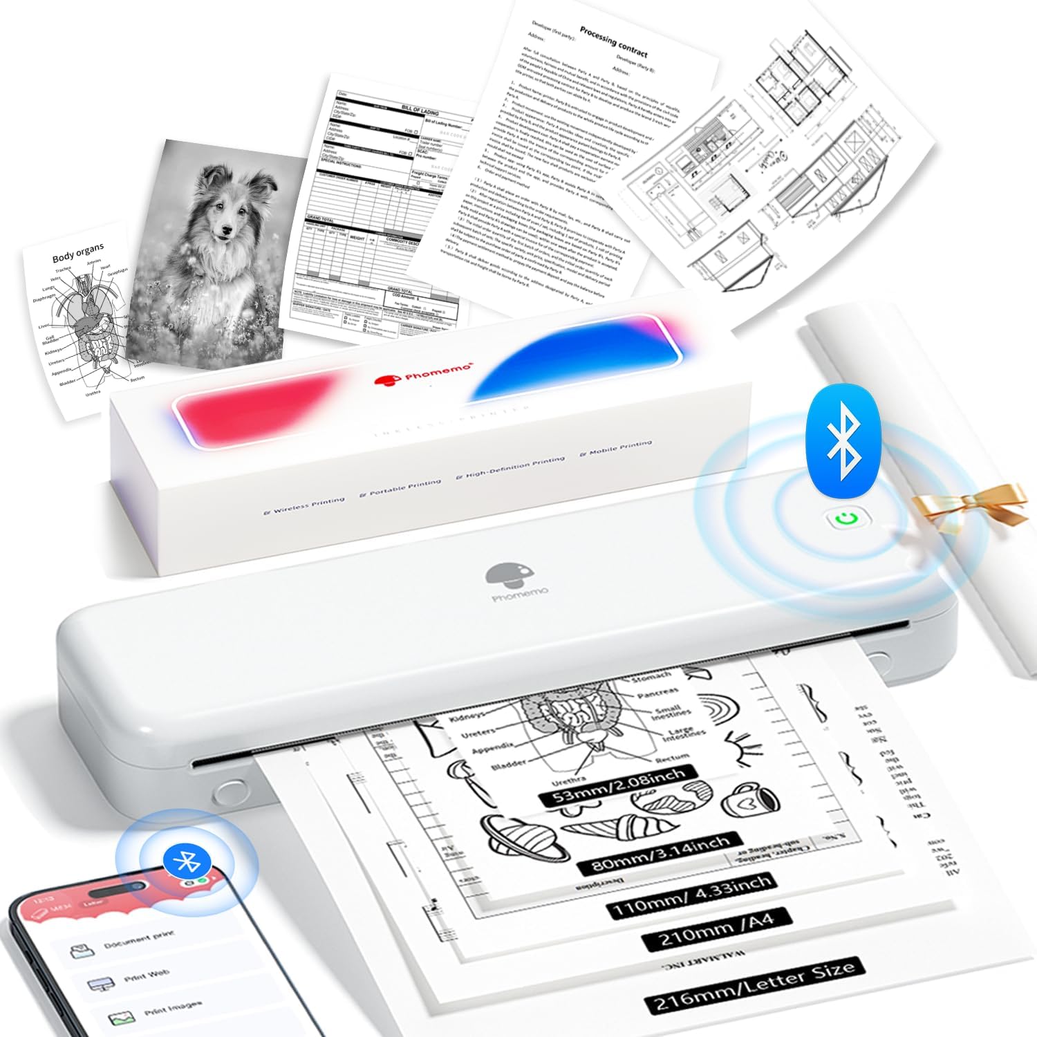 Phomemo M834 モバイルプリンター