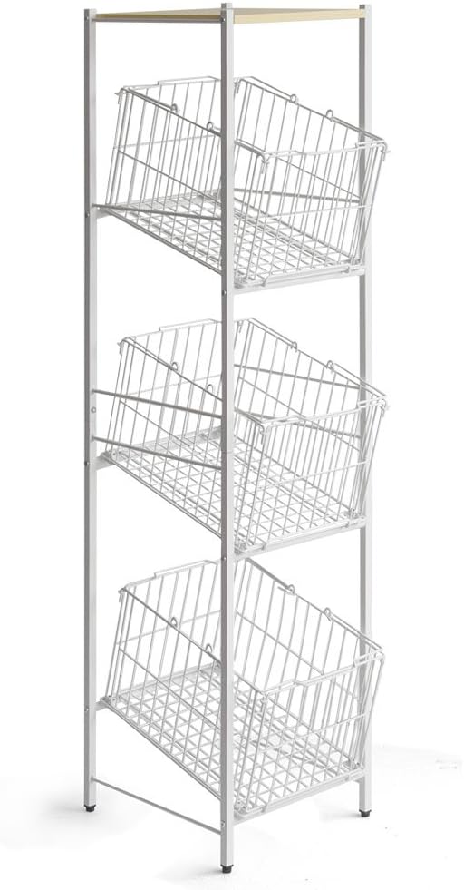 エア・リゾーム ランドリーバスケット スリム 3段