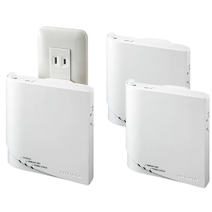 Ｉ／Ｏデータ360コネクト搭載 867Mbps対応 Wi-Fi メッシュルーター（コンセント直差しタイプ）3個セット（PS5動作確認済み）WN-DX1300GNEX2