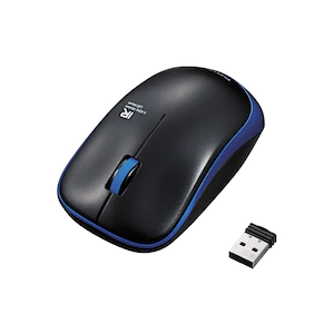 エレコム2.4GHzワイヤレス IR LEDマウス 3ボタン 省電力 ブルーENELOM-IR07DRBU